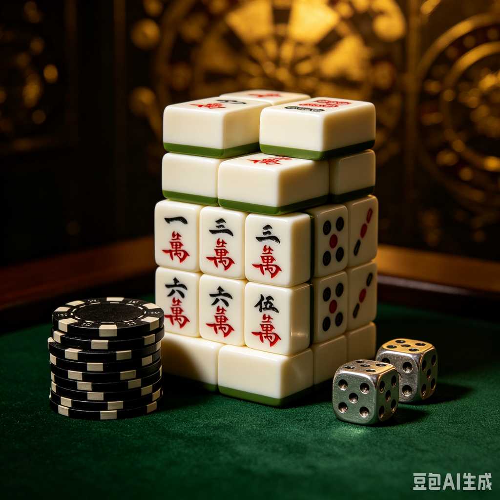 stylish text mahjong set